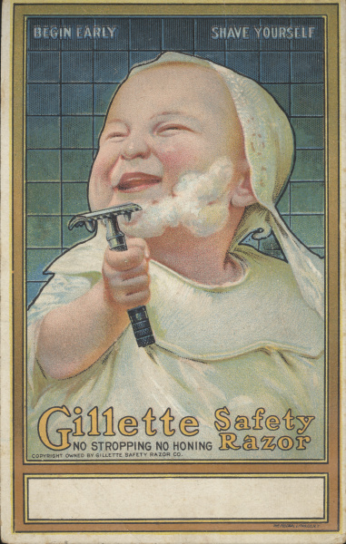 victorian trade cards gillette safety razor