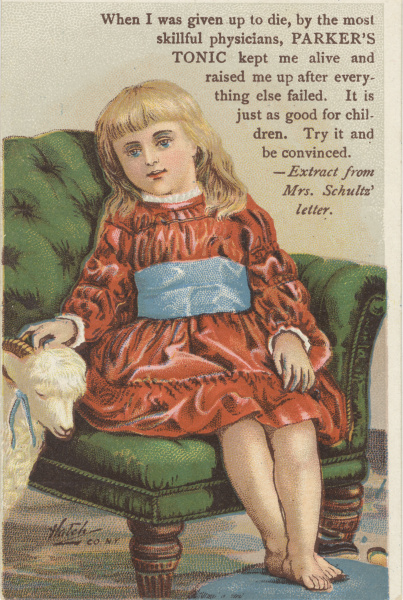 victorian trade cards Parker's tonic