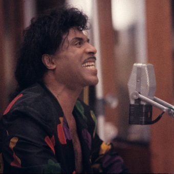 Little Richard recording the album Blaze of Glory, Los Angeles, CA, May ...