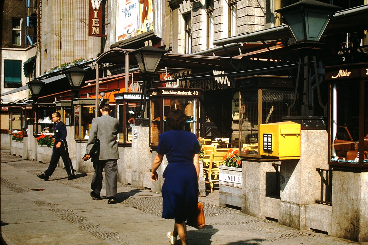 West Germany In Kodachrome7-2-1953- Kurfurstendam- Berlin- Germany