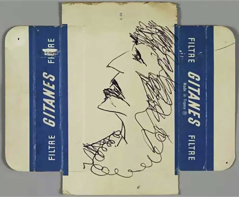 Drawing on Gitane Packet david bowir