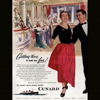 Getting there is half the fun! Fabulous 1950s Cunard Posters
