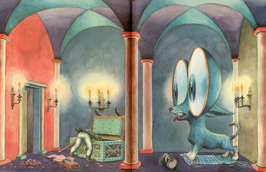 Illustrations by Heinrich Strub for Das Feuerzeug by H. C. Andersen