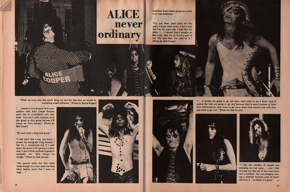alie cooper rock scene 1973