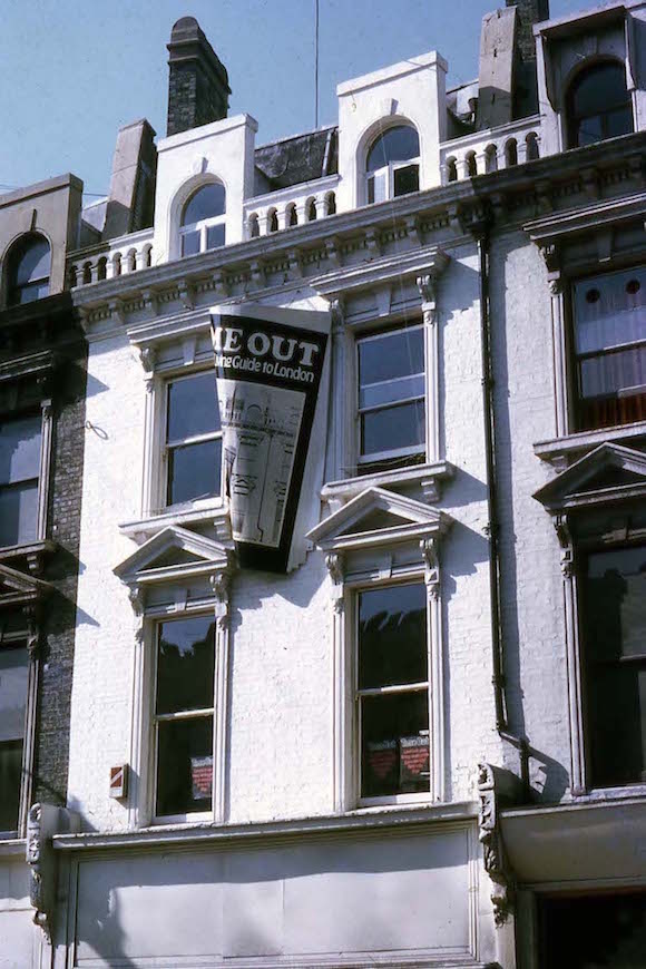 ECC’s sign on the facade of the Time Out offices at 374 Gray’s Inn Road, King’s Cross, London, autumn 1970. Photos courtesy Electric Colour Company/Andrew Greaves