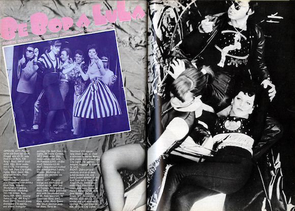 Let It Rock designs among 50s-influenced fashions in Honey & Vanity Fair, spring 1974. Photos: Karl Stoecker. Paul Gorman Archive