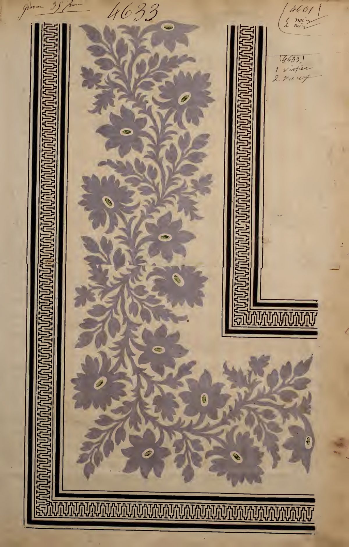 French textile design. Maison Robert. 1863