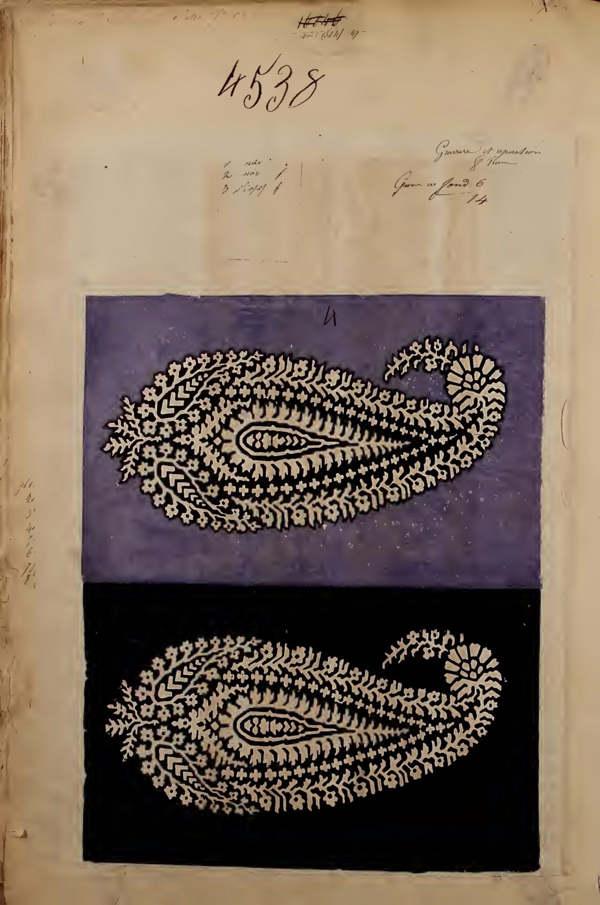 French textile design. Maison Robert. 1863
