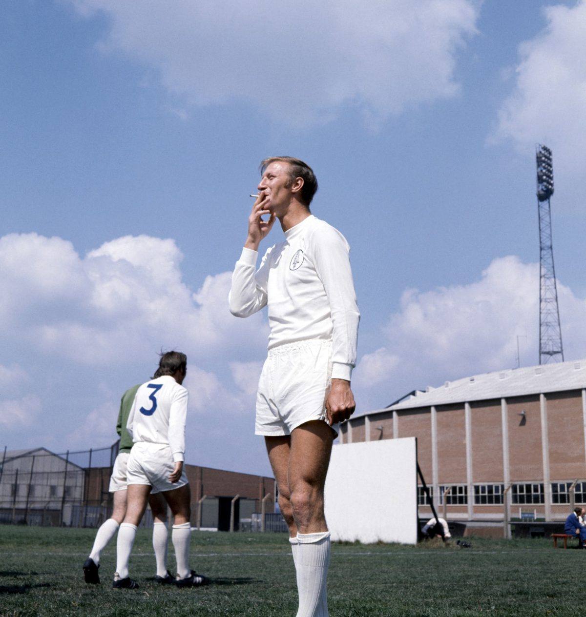 Leeds United’s Jack Charlton smoking a cigarette during a training session, August 1970. Mirrorpix