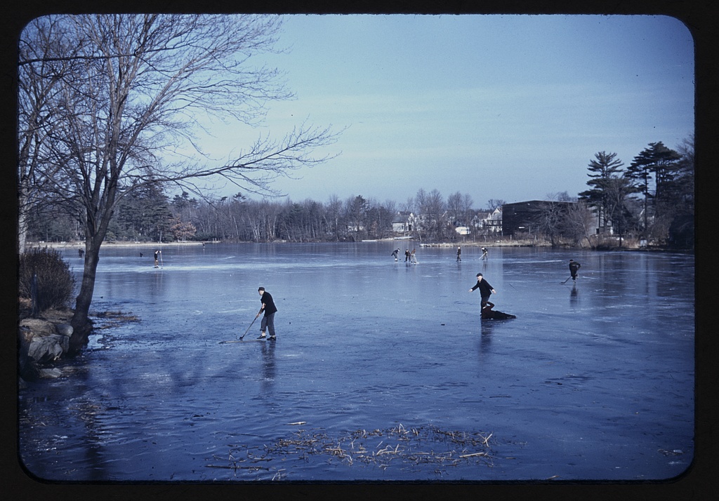 Skating, vicinity of Brockton, Mass. Jan 1940