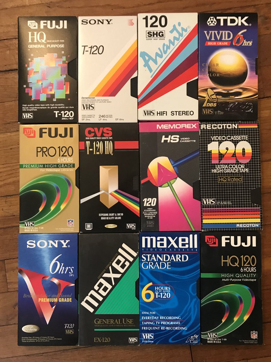 VHS cassette design covers