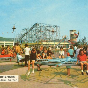 Butlins Minehead - Funfair (1960s Postcard) Postmarked 1970 - Flashbak