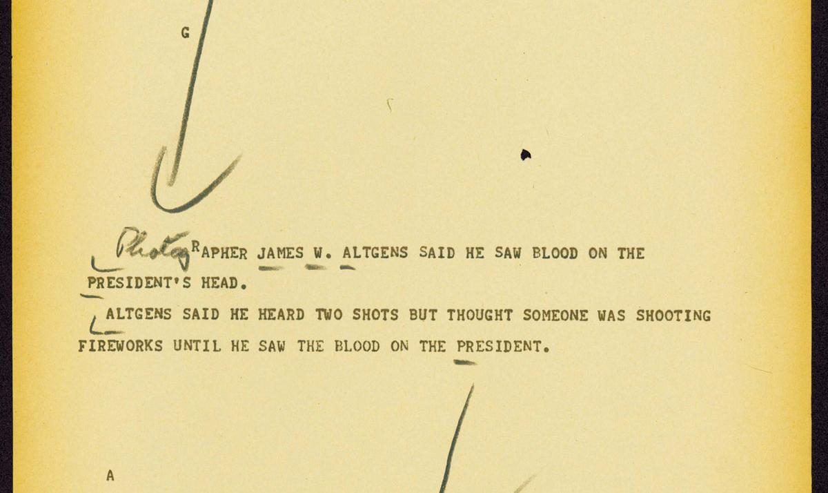 President Kennedy first report death Dallas AP 1963