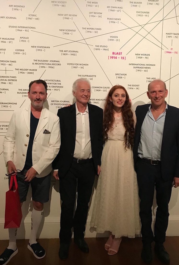 With Jimmy Page, Scarlett Sabet and Somerset House Trust chair and publisher William Sieghart