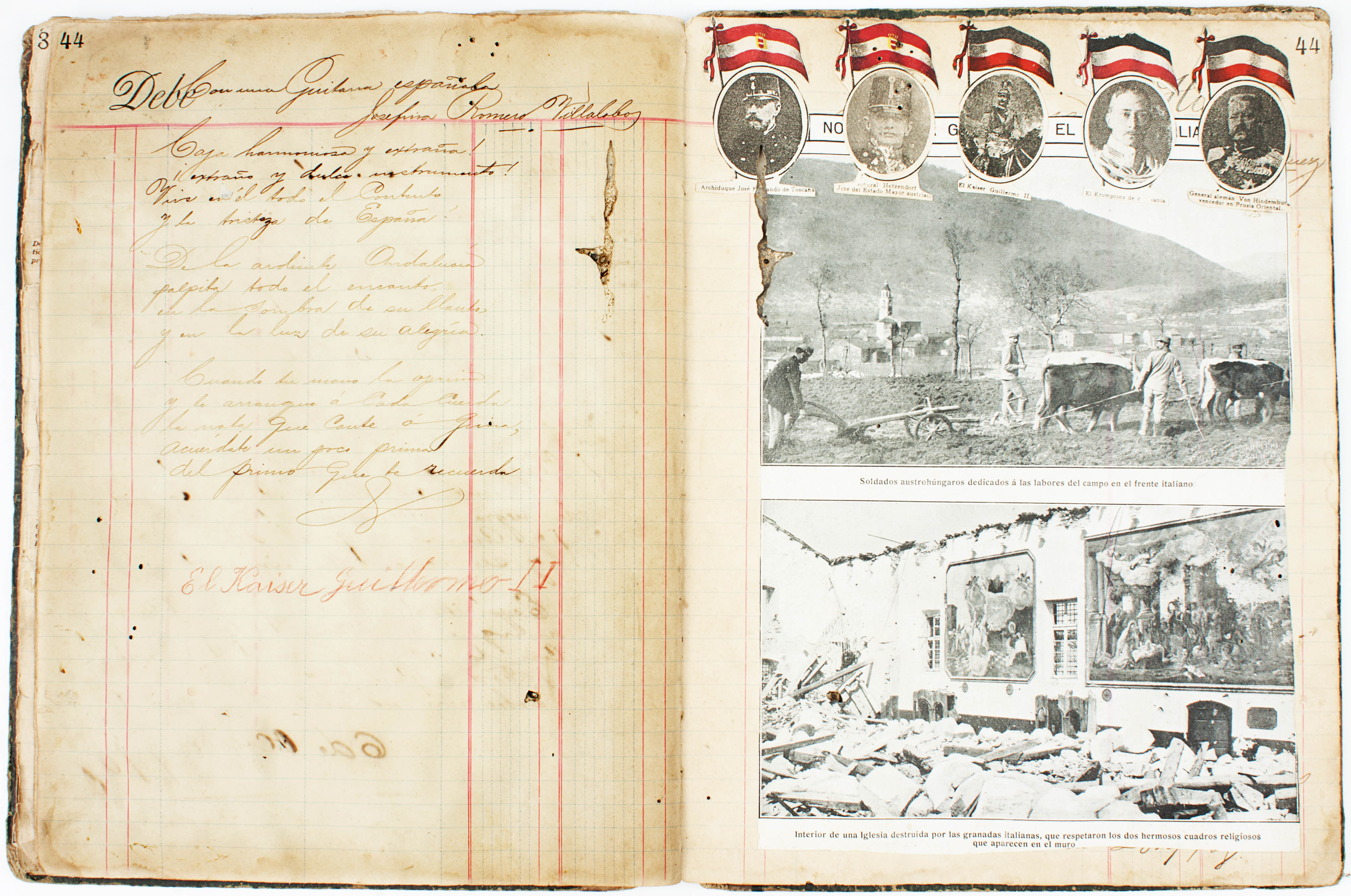 First World War scrapbook VEnezuela