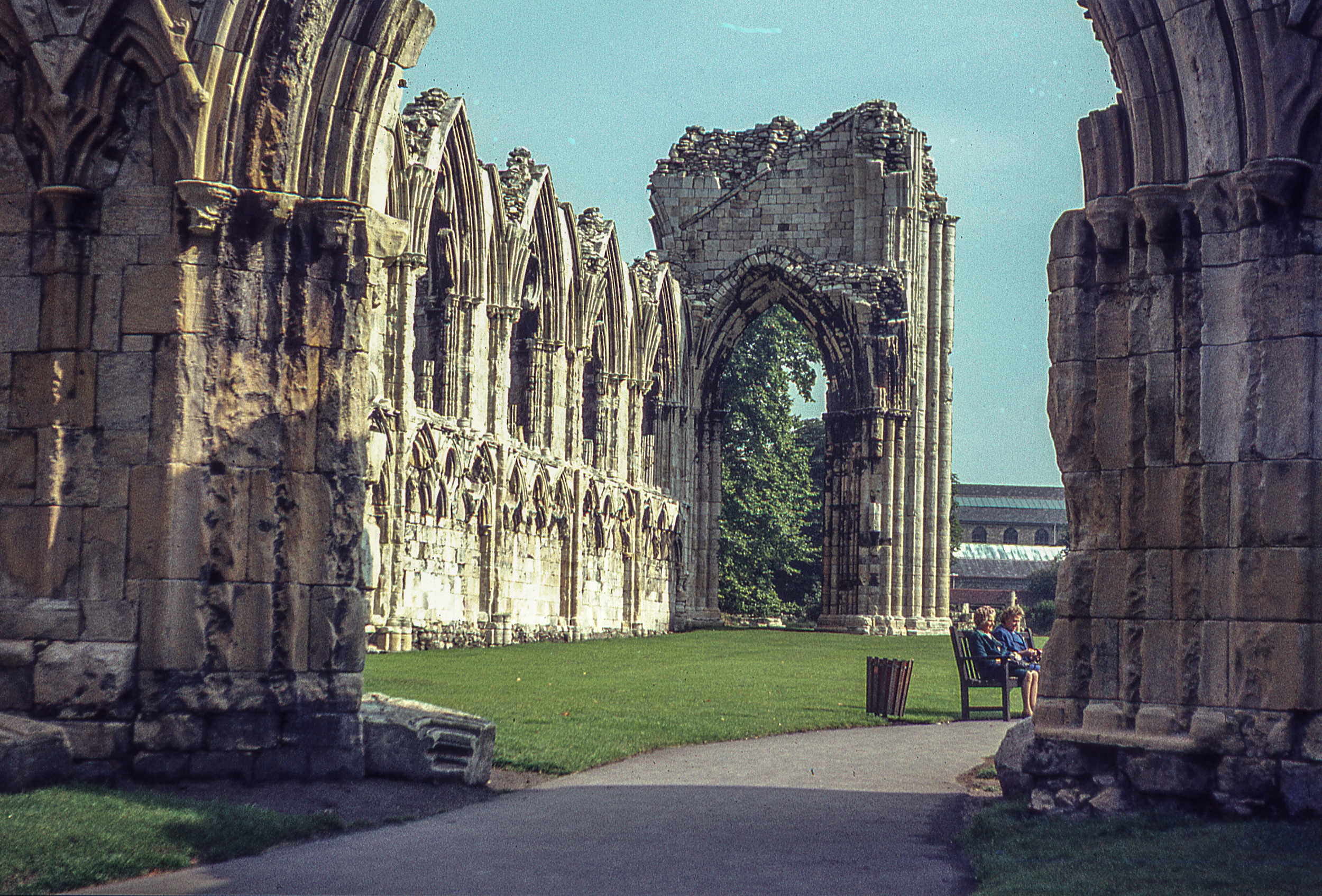 Benedictine Abbey of St Mary York England 1968 snapshot colour slide
