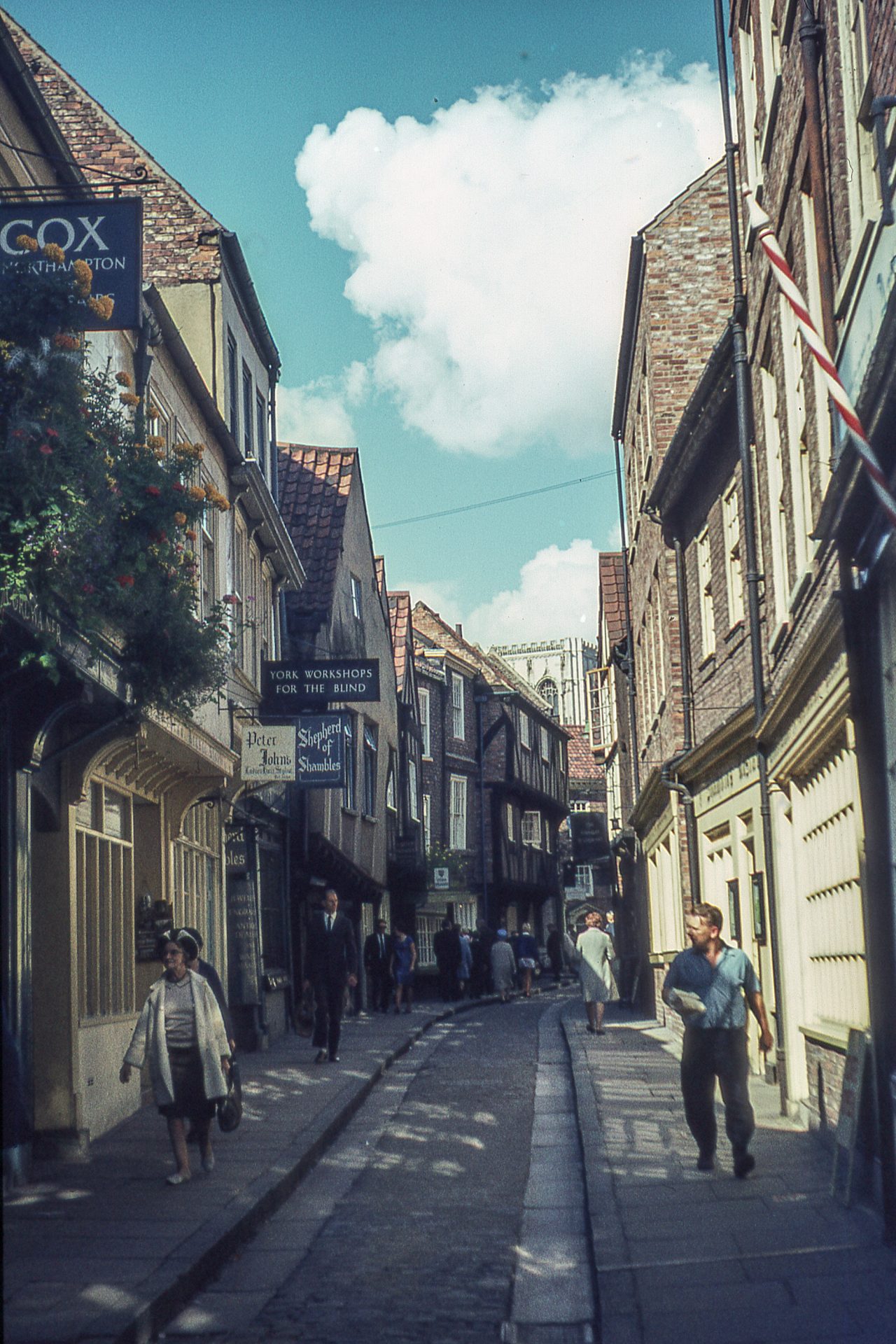 The Shambles York England 1968 snapshot colour slide