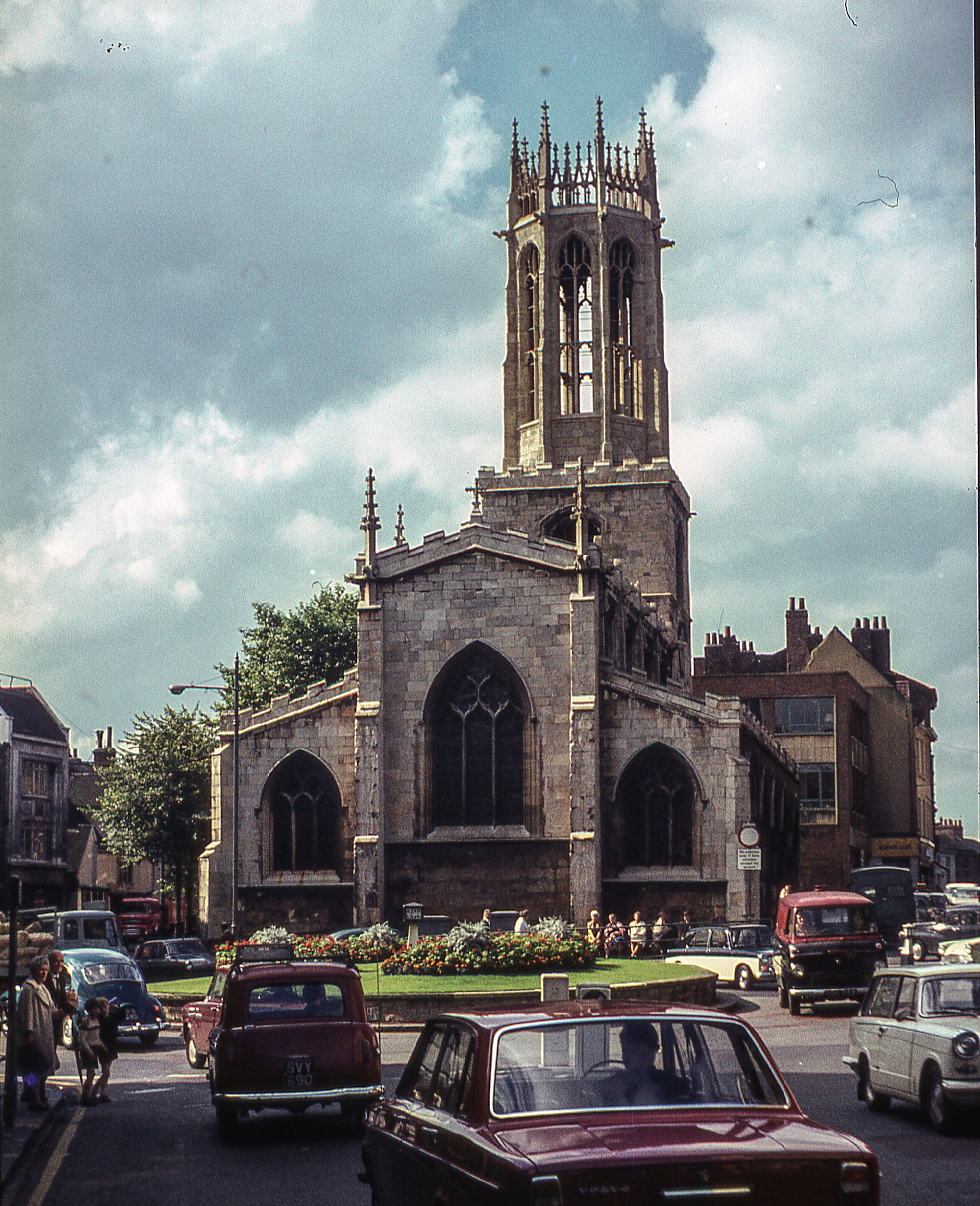 All Saints church, High Ousegate York England 1968 snapshot colour slide