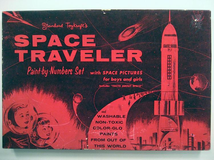 Craft Master's 1958 “Space Traveler” paint-by-number kit.