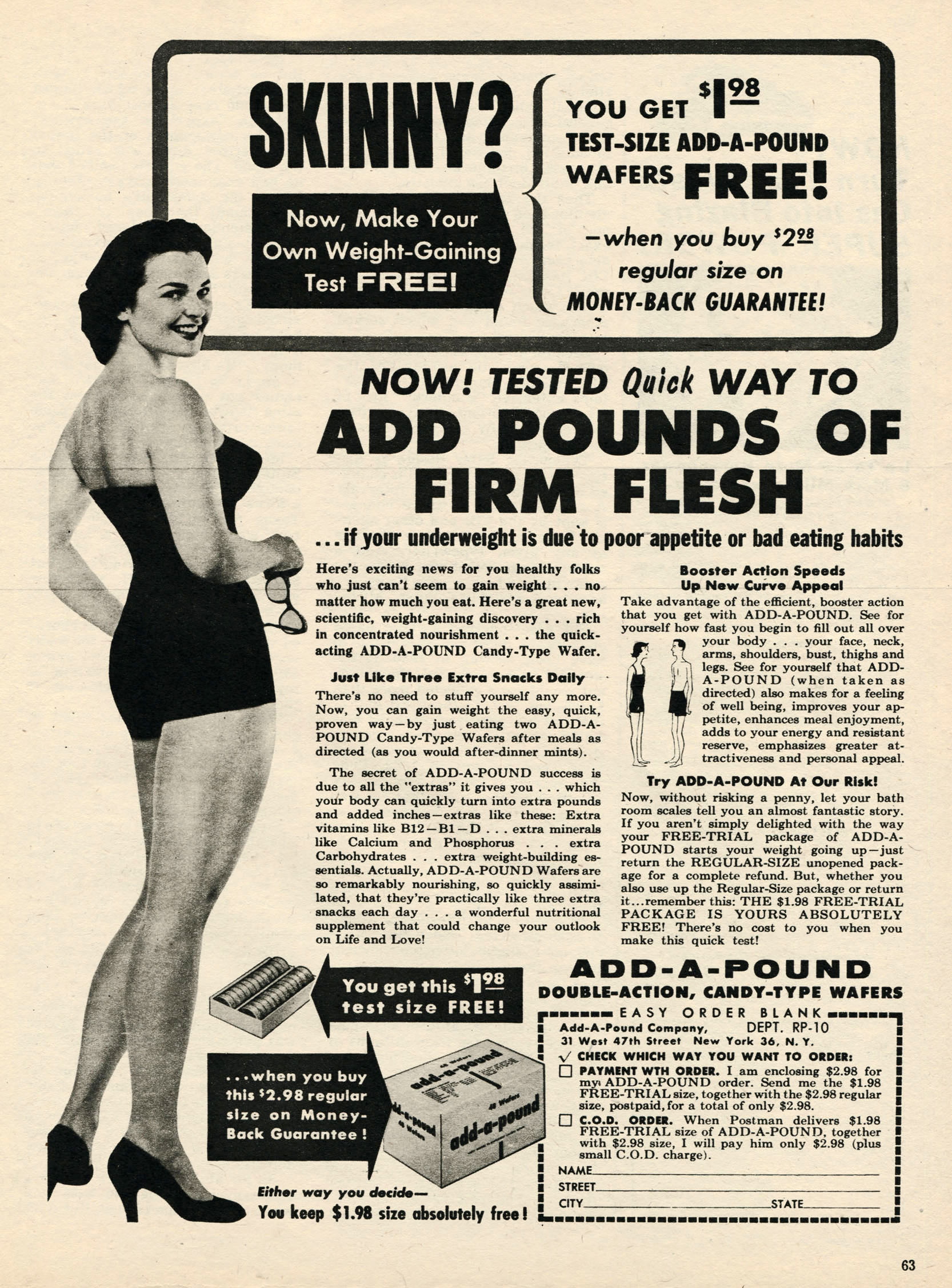 Don't Let Them Call You Skinny! - Vintage Weight Gain Advertising for  Women - Flashbak