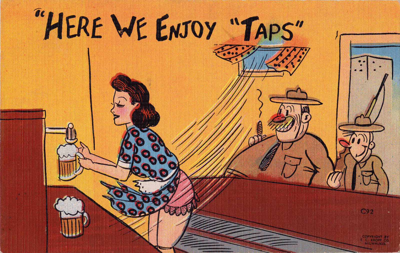 Vintage Postcard - Cartoon Humor - Write If You Haven't Kicked