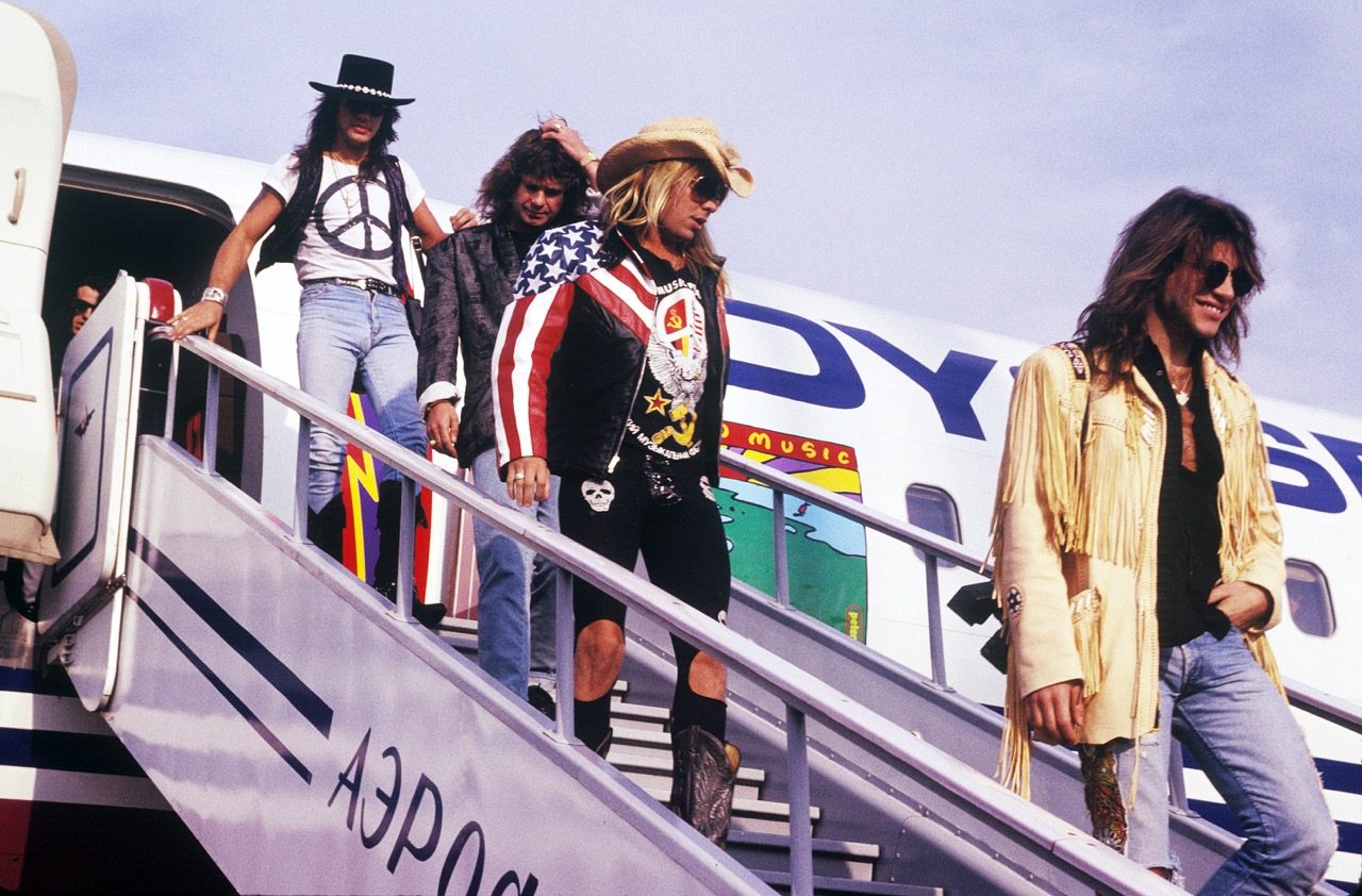 Ritchie Sambora – Ozzy Osbourne, Vince Neil and Jon Bon Jovi arriving in Russia for the Moscow Peace Festival –