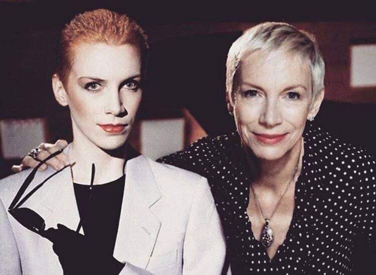 pop stars then and now Annie Lennox