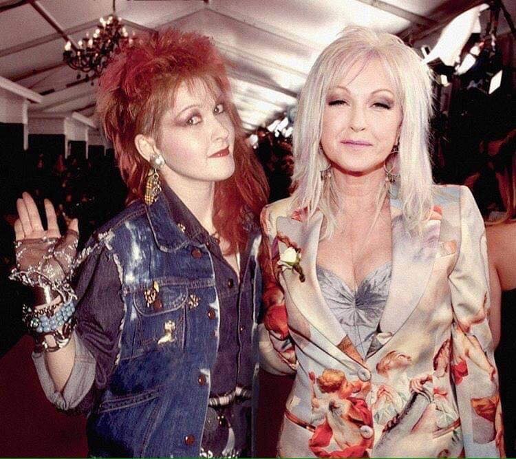 pop stars then and now Cyndi Lauper