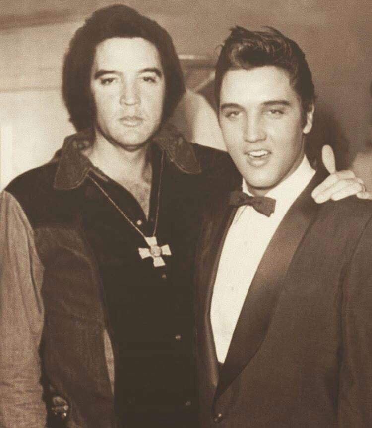 pop stars then and now Elvis