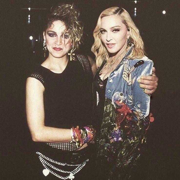 pop stars then and now Madonna