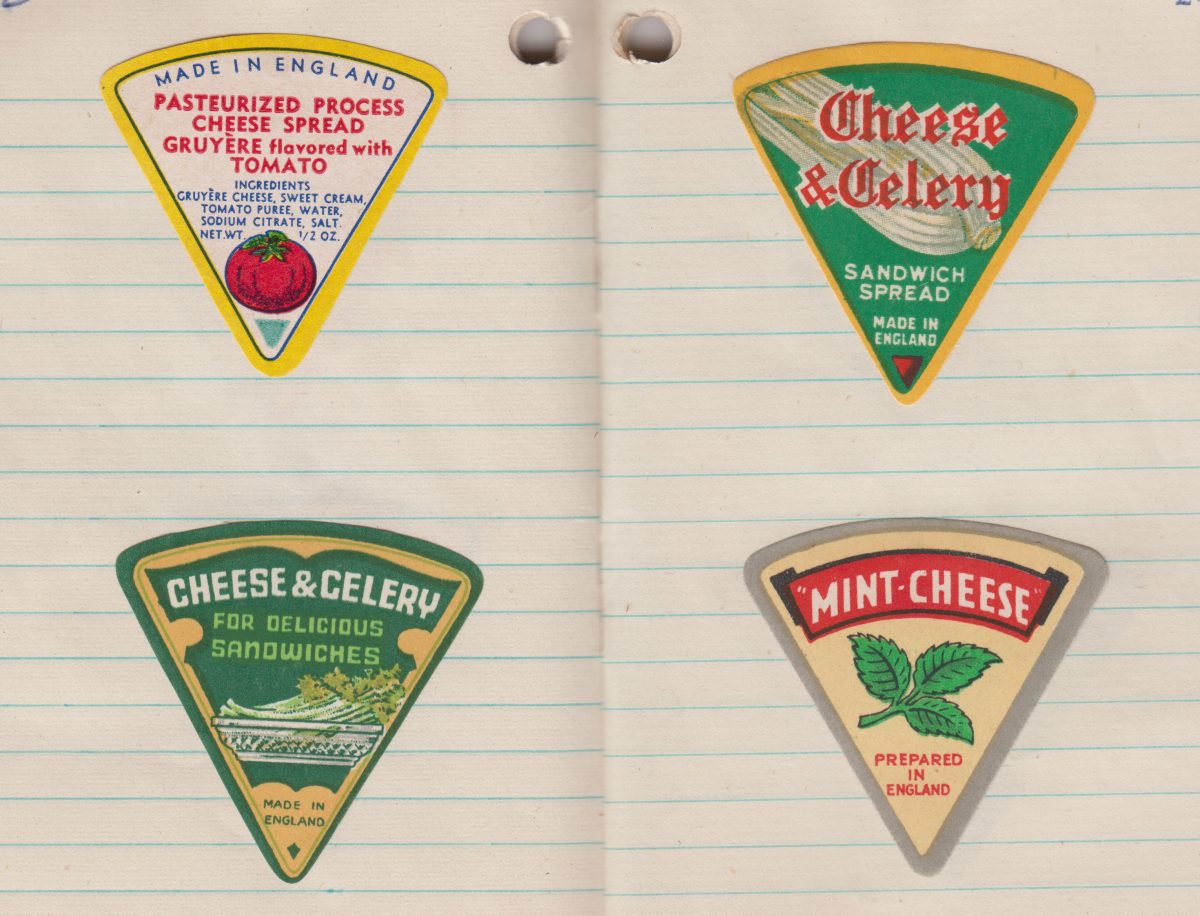 cheese labels vintage