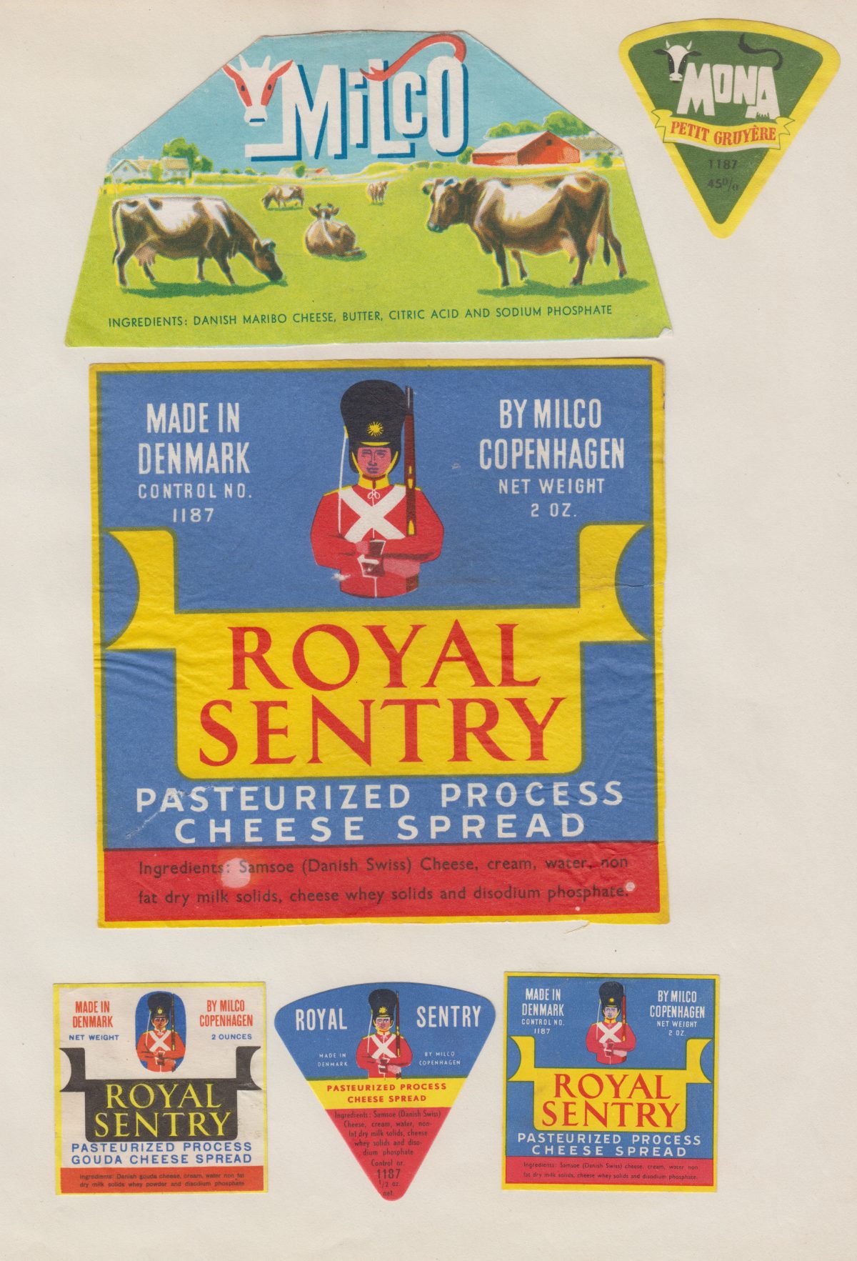 cheese labels vintage