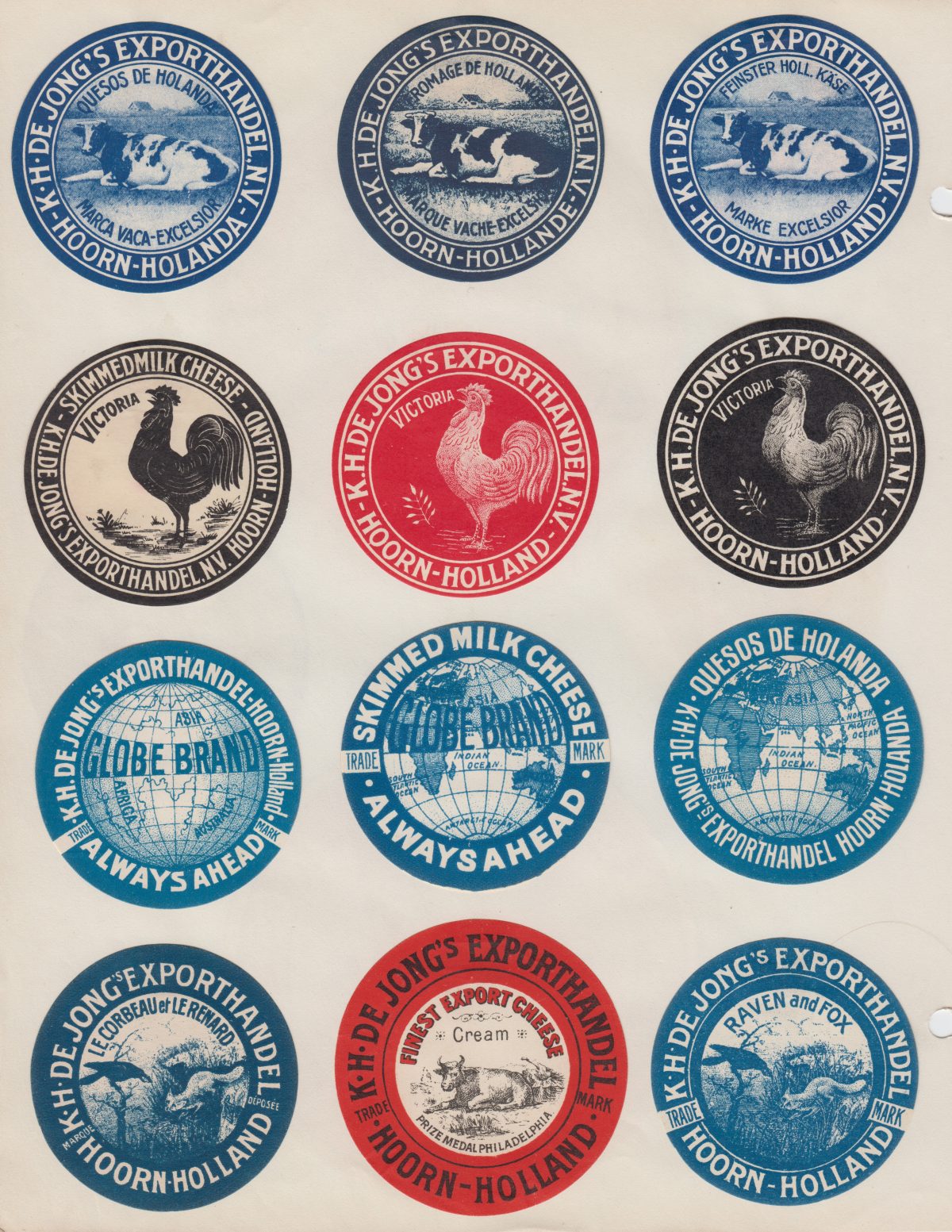 cheese labels vintage