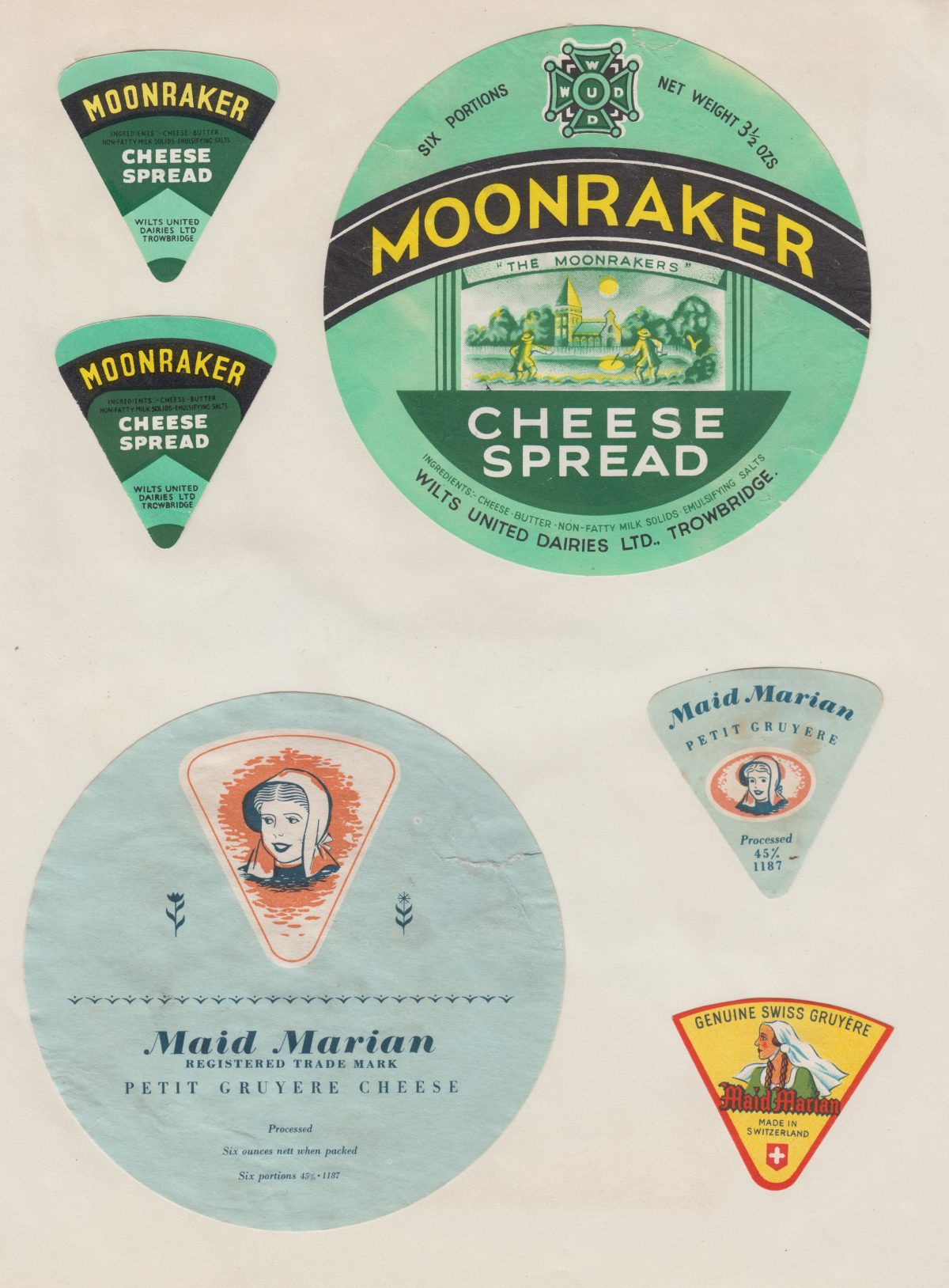 cheese labels vintage