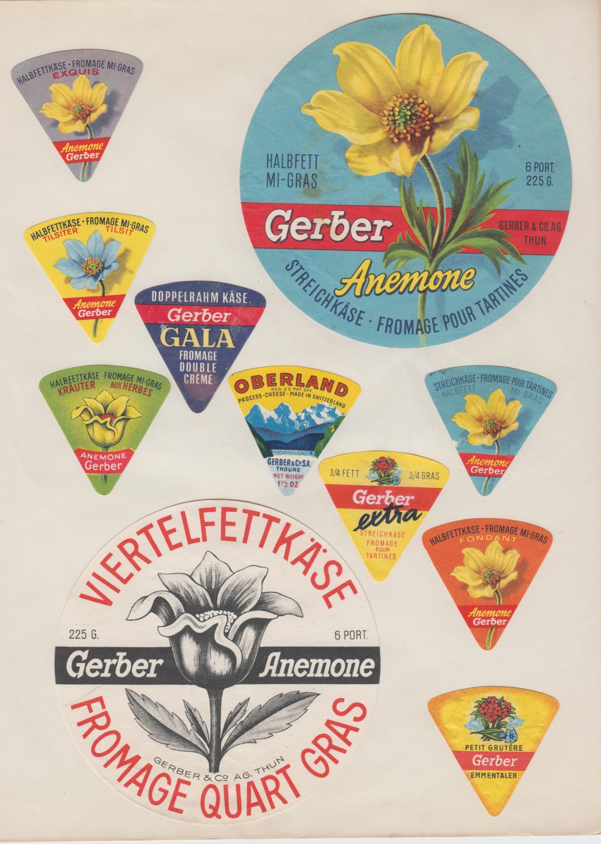 cheese labels vintage