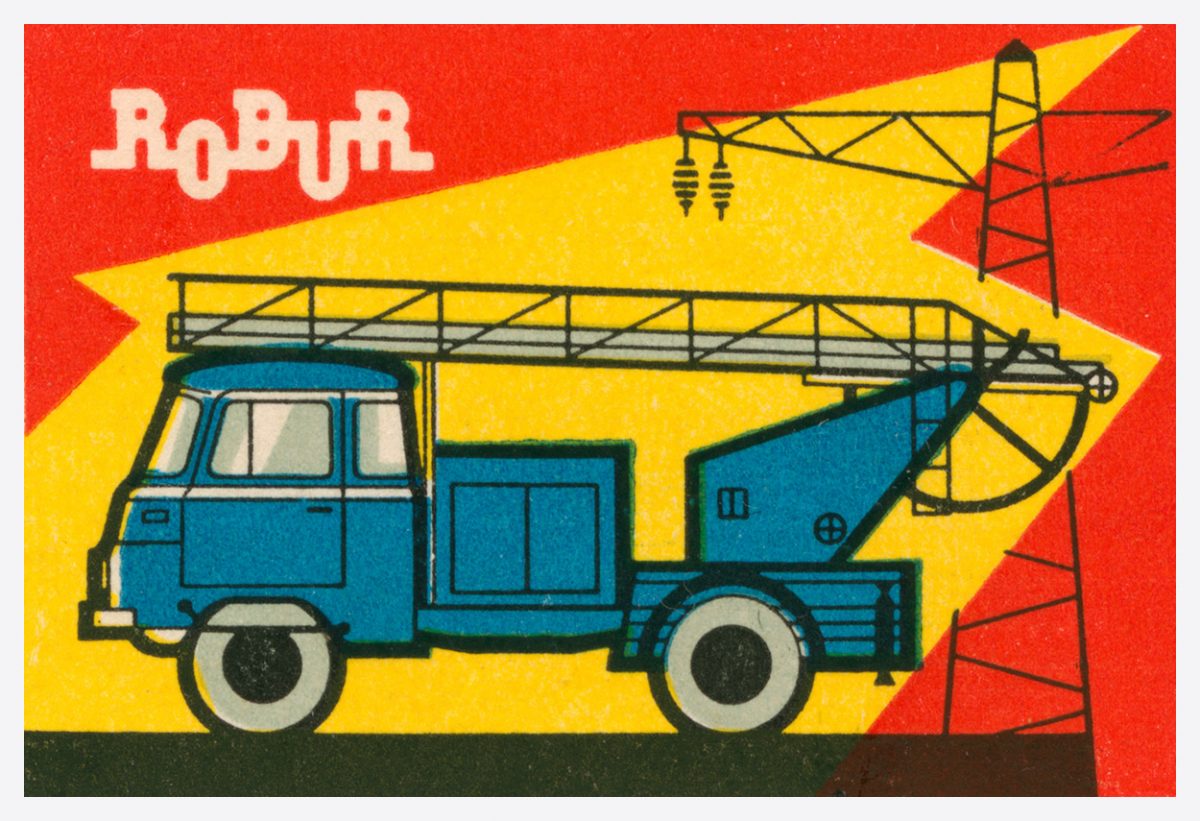 Matchbox vintage art Easter Bloc communism design