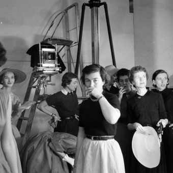 Wonderful Photos Backstage at a Frances McLaughlin-Gill Glamour Magazine Shoot in 1952