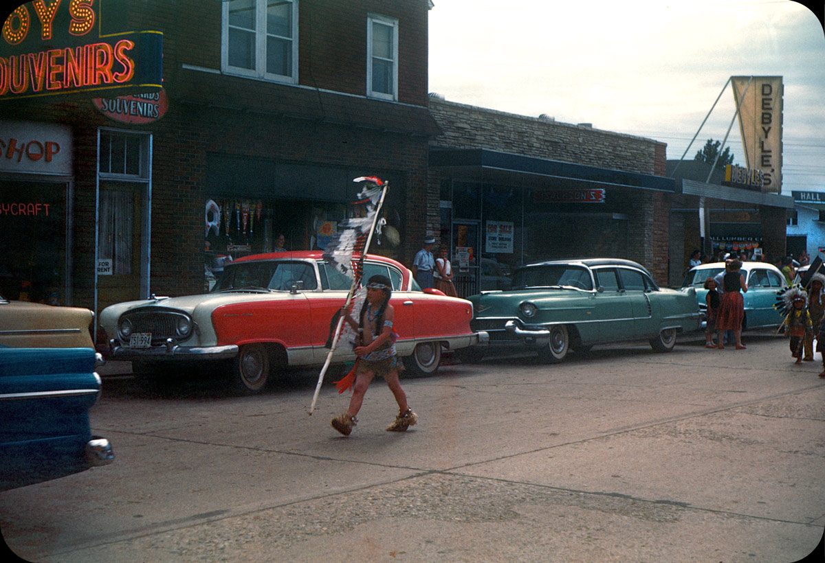 Parade, Rhinelander, WI – 1956 Note the 1955 Nash Statesman.