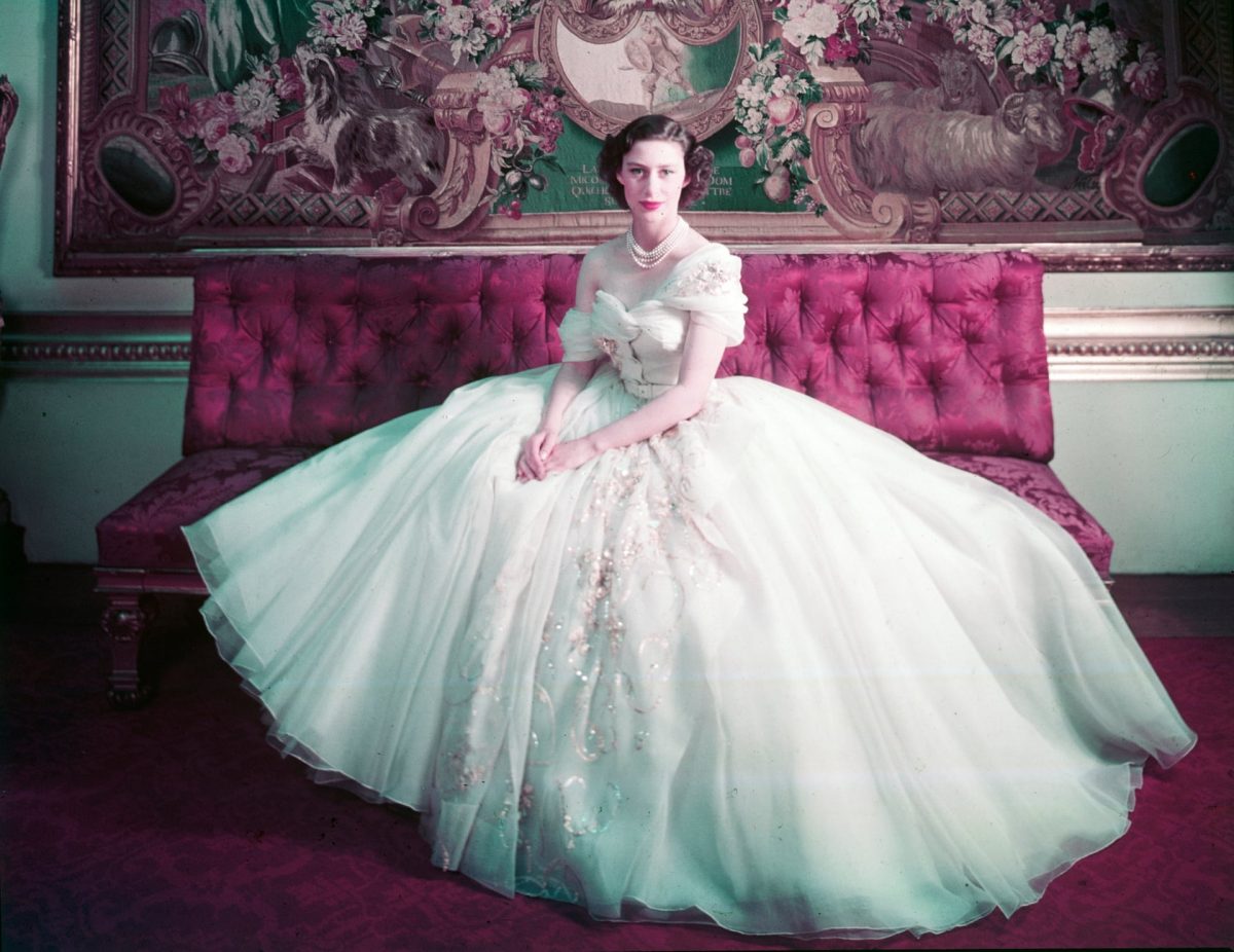 Cecil Beaton’s photograph of Princess Margaret in a Dior dress for her 21st birthday. Photograph- Cecil Beaton