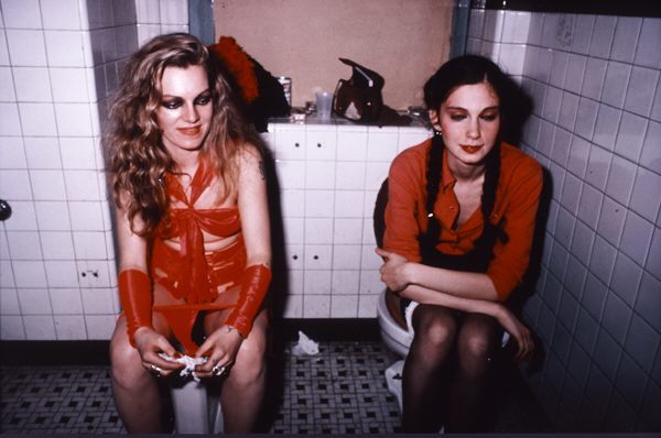 Cookie and Millie in the Girl’s Room at the Mudd Club, New York City by Nan Goldin 1983