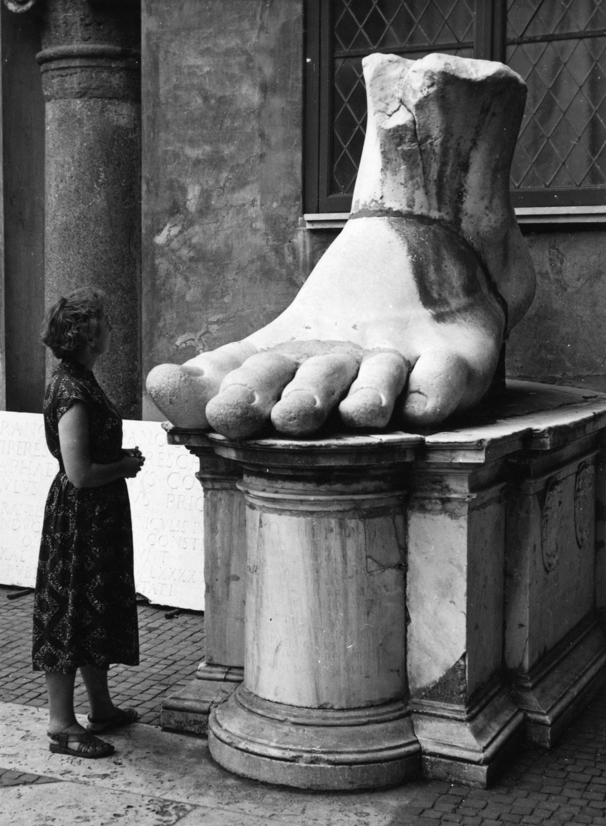 Fragment of the colossal statue of Constantine the Great, Palazzo dei Conservatori, 1954