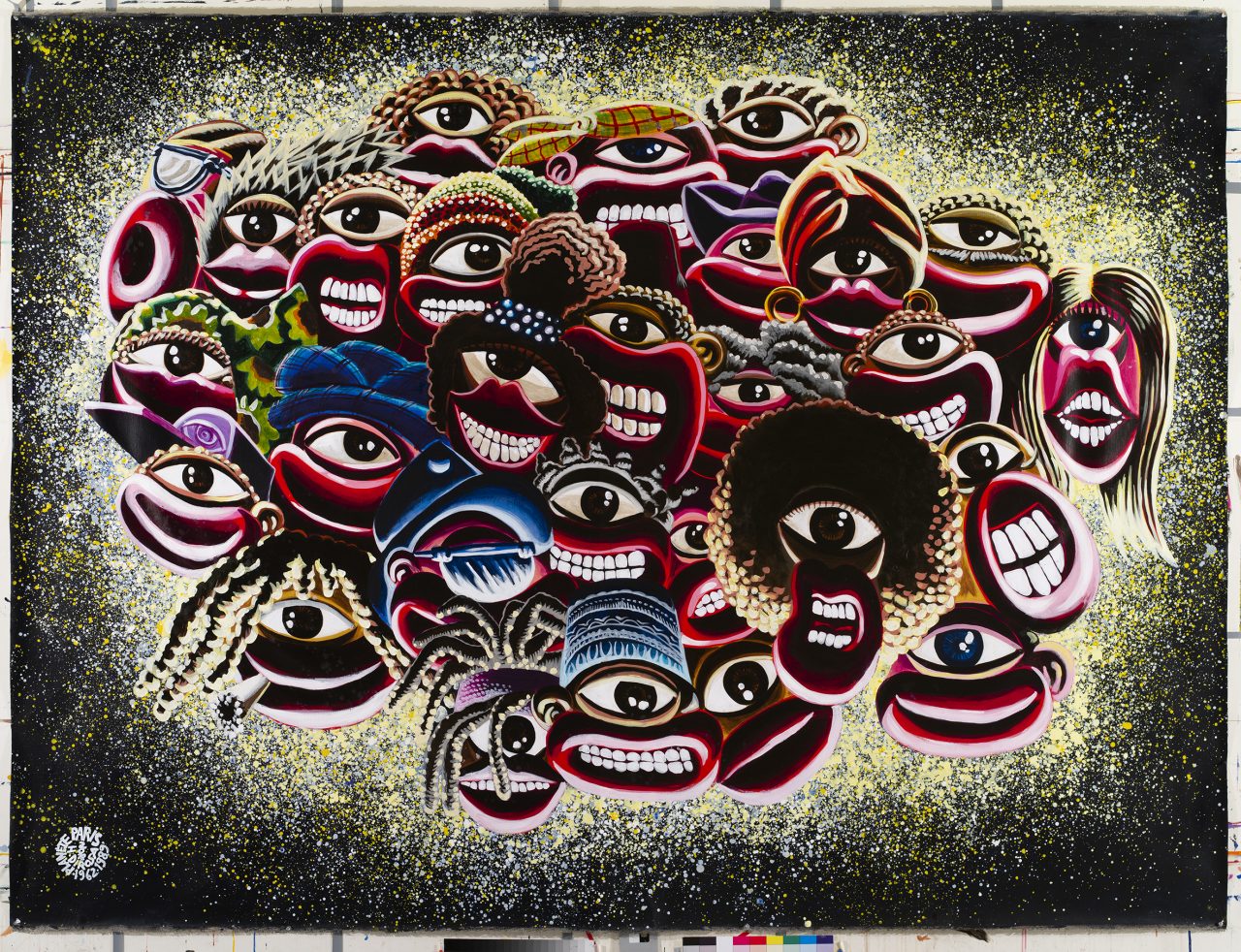 Hervé Di Rosa Planète Paris. Acrylique sur toile, 220x295cm © Courtesy de l'artiste - Photo © Bertrand Huet / Tutti