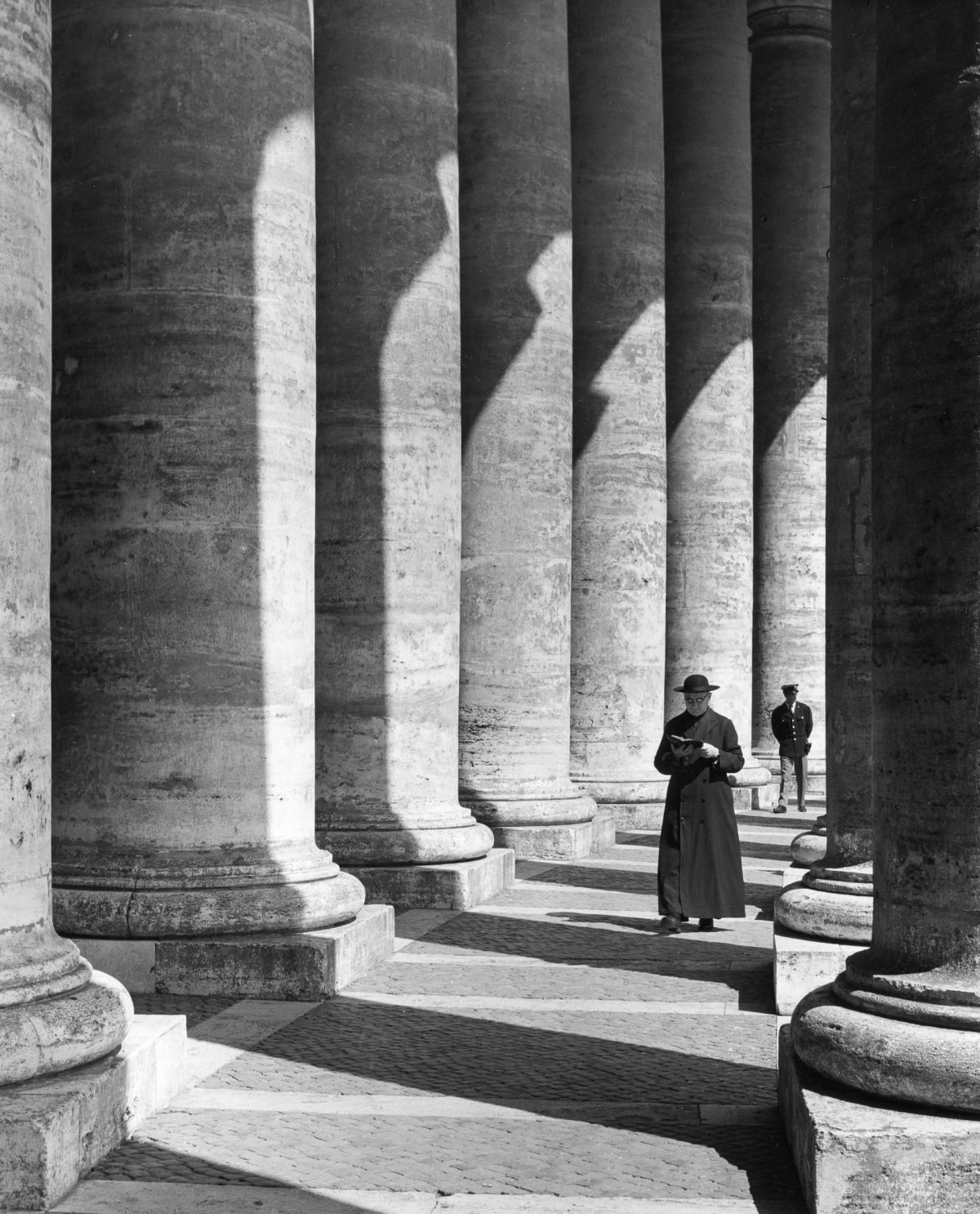 The colonnade, St Peter’s Square, 1960 rome