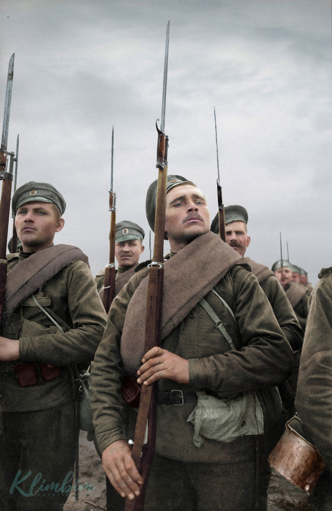 Captivating Colorized Portraits of Russian Fighters In World War 1