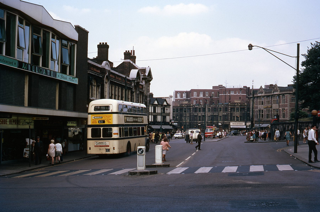 1969 ROTHERHAM Rotherham near Sheffield, Street Scene