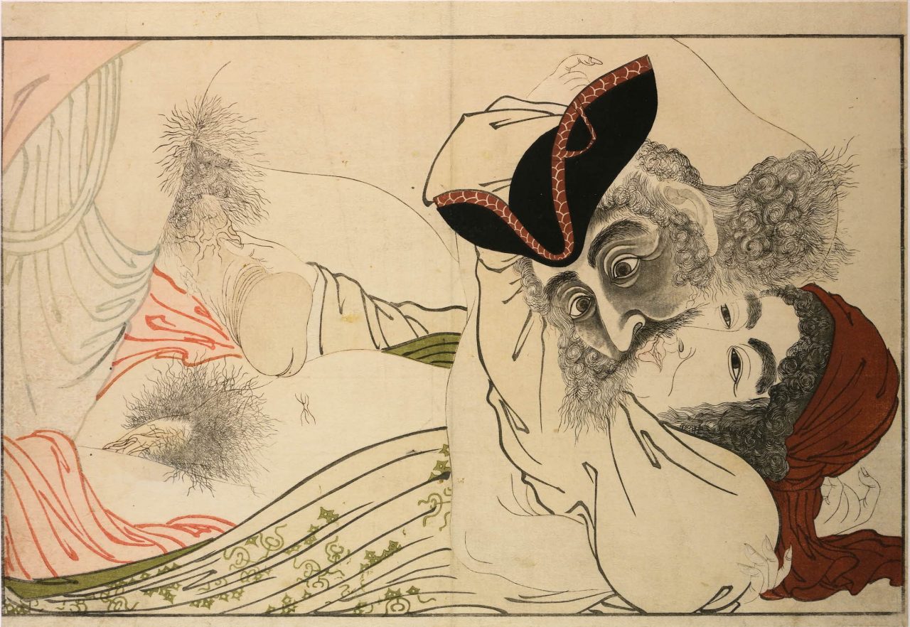 Kitagawa Utamaro poem of the pillow sex-1 - Flashbak