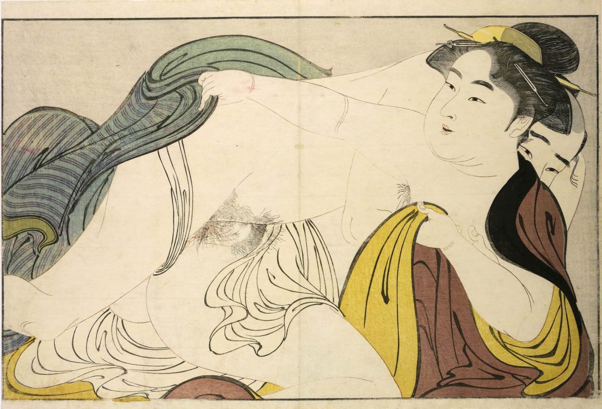 Utamakura Kitagawa Utamaro poem of the pillow sex