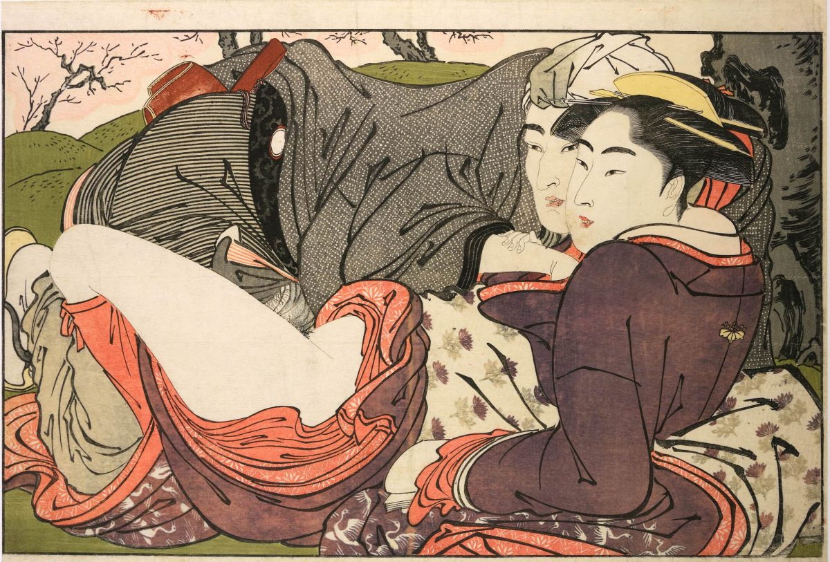 Utamakura Kitagawa Utamaro poem of the pillow sex