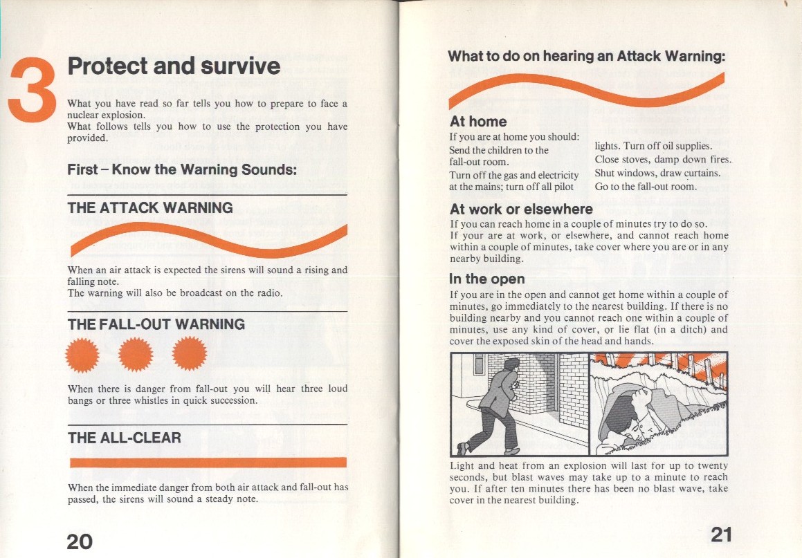 Protect and survive 1980 Nuclear war pamphlet