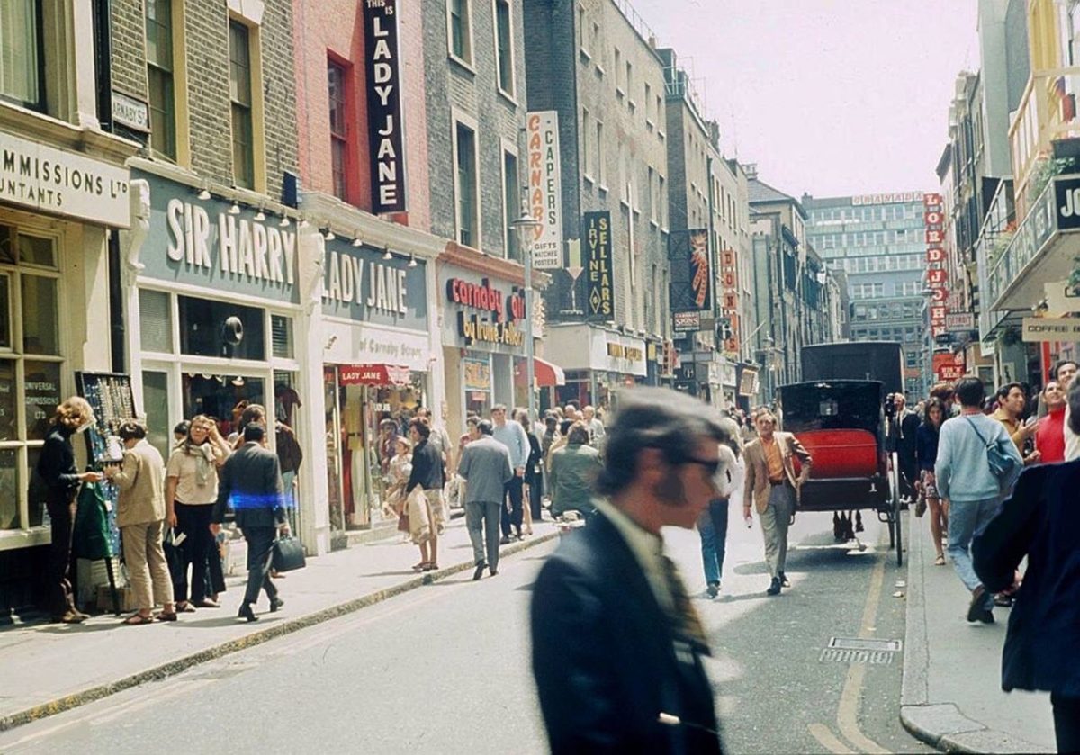 My dad, uncle & grandmother on Carnaby Street in London, 1975. : r